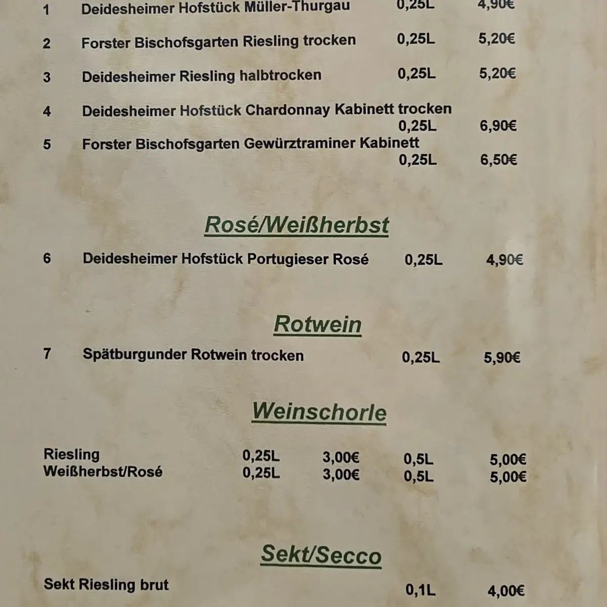 Speisekarte photo 6