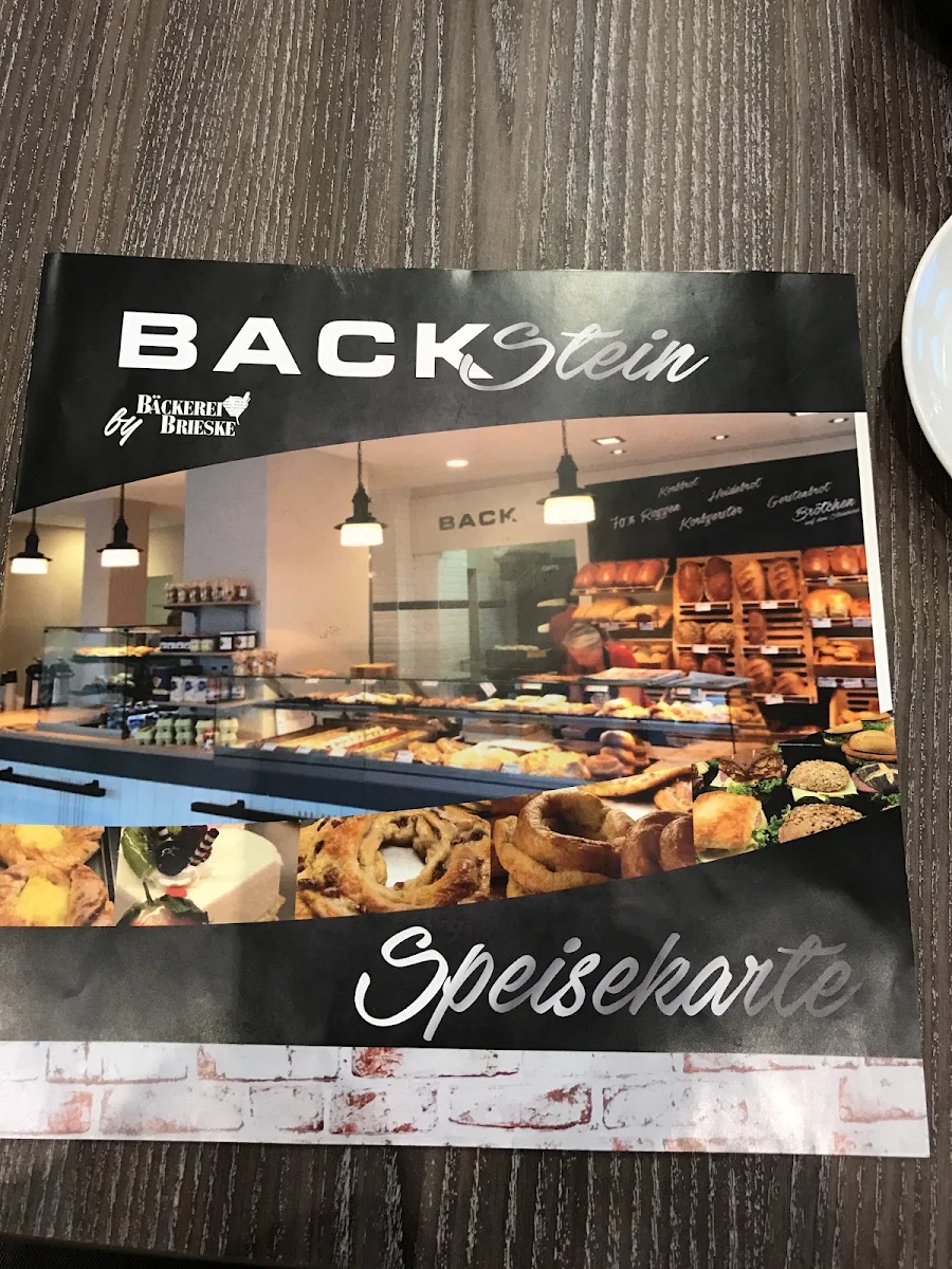 Speisekarte, Bäckerei Brieske Backstein