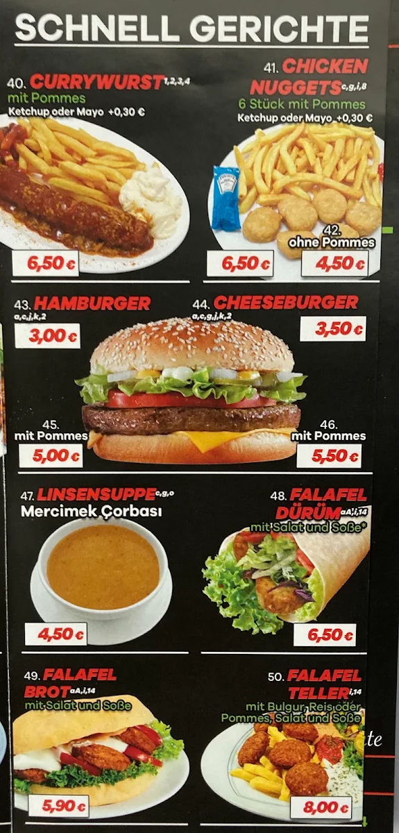 Speisekarte, Amed Grillhaus