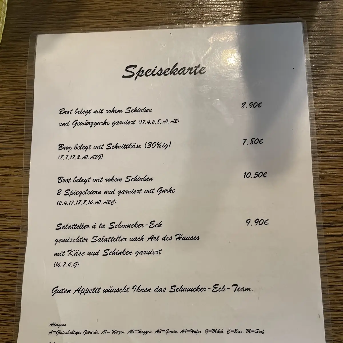 Speisekarte photo 1