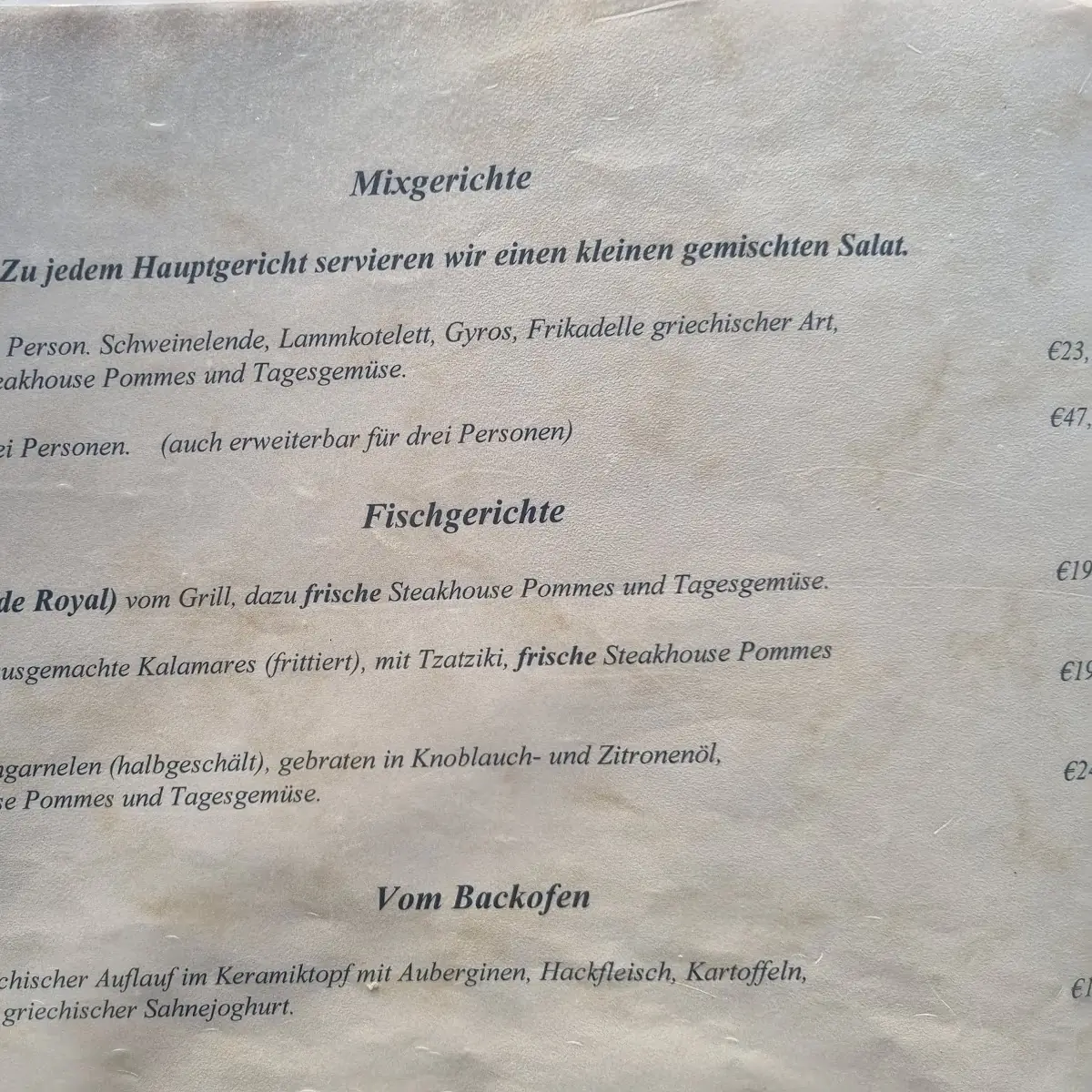 Speisekarte photo 1