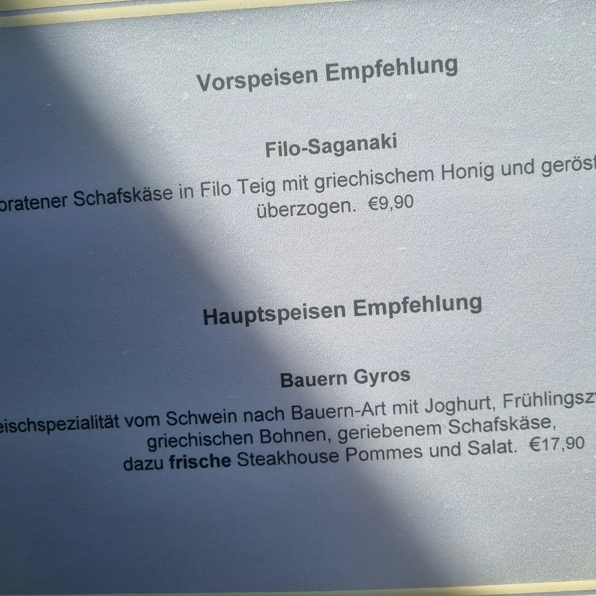 Speisekarte photo 2