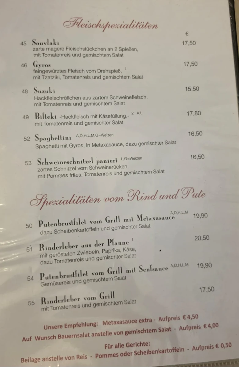 Speisekarte photo 1