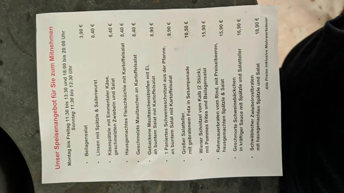 Speisekarte photo 2