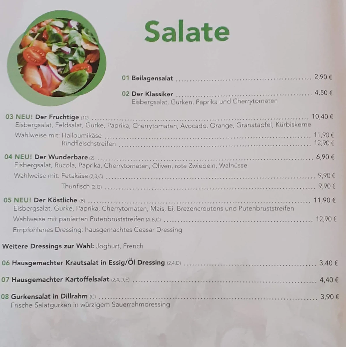Speisekarte photo 2