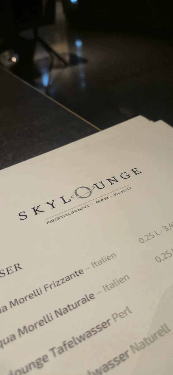 Speisekarte, Skylounge Plauen