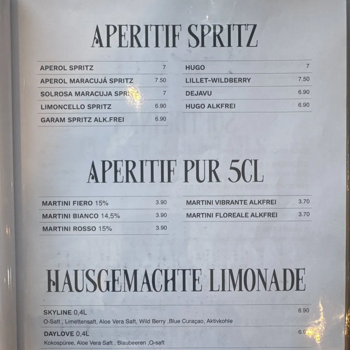 Speisekarte photo 3