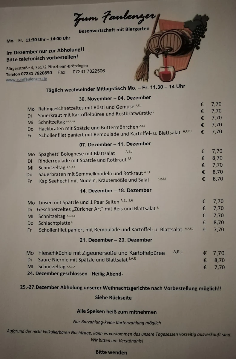 Speisekarte photo 2