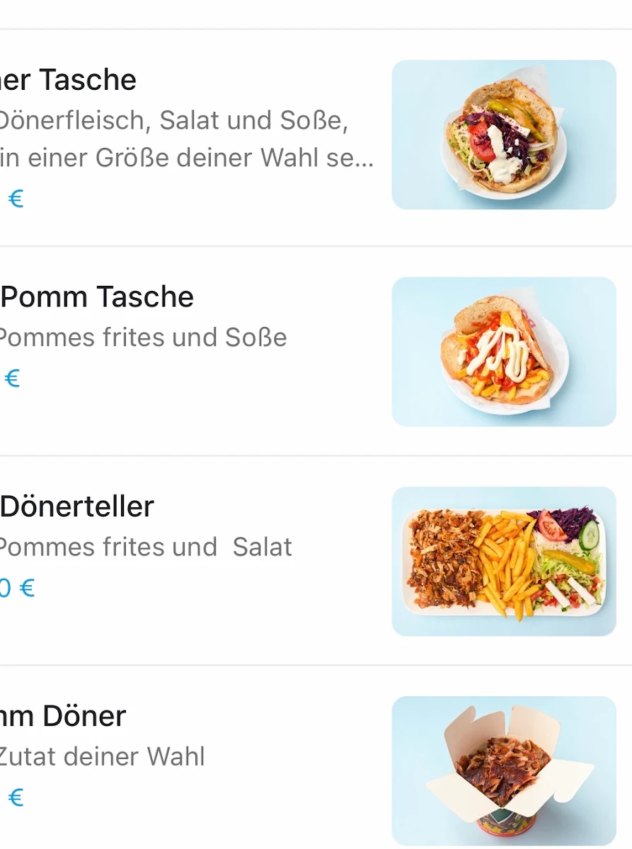 Speisekarte, My Döner