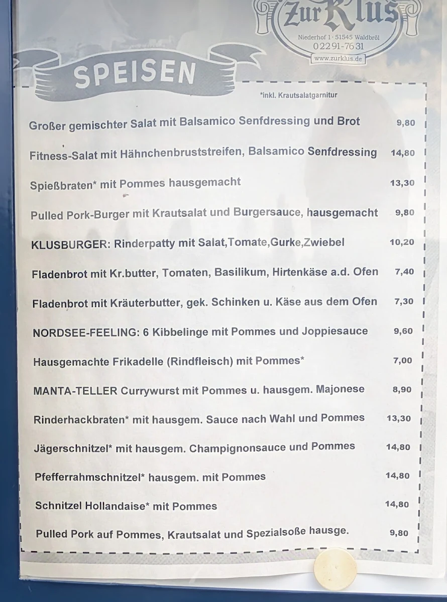 Speisekarte photo 1