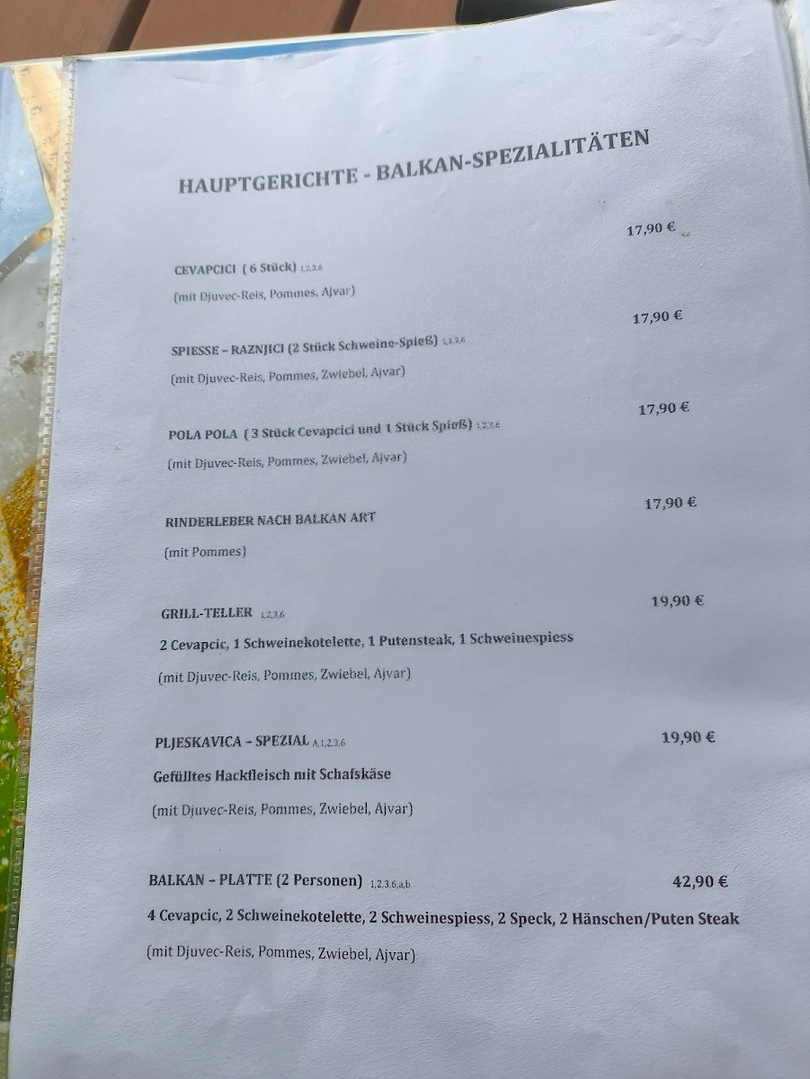 Speisekarte photo 1