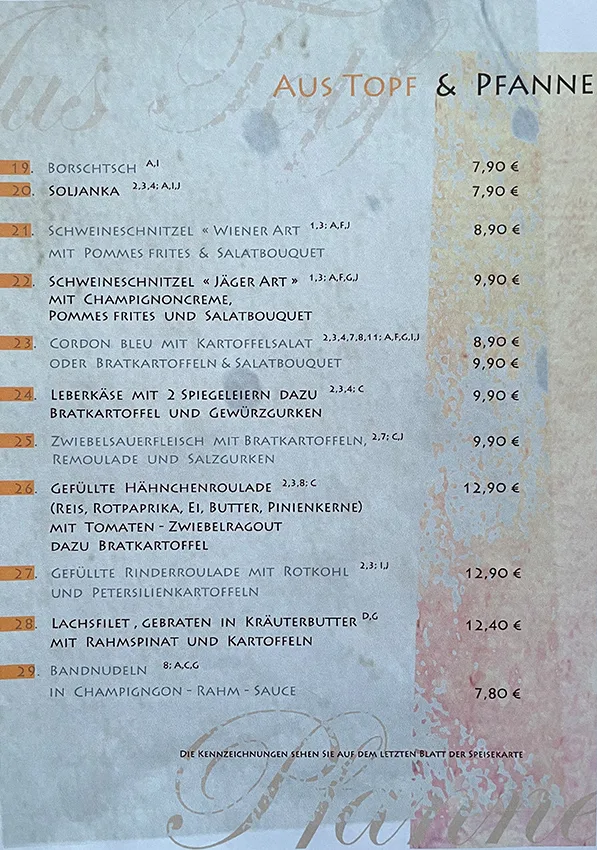 Speisekarte photo 2