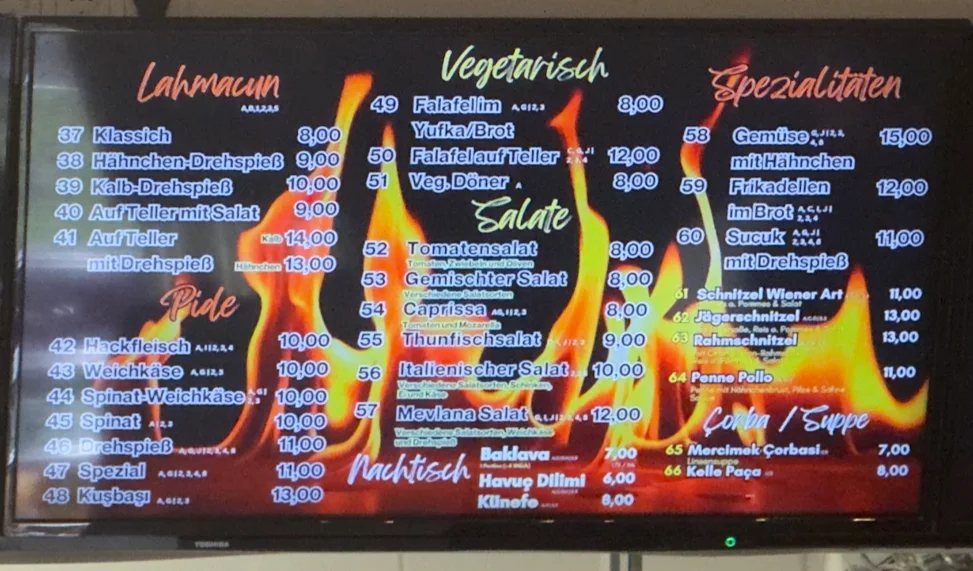 Speisekarte photo 3