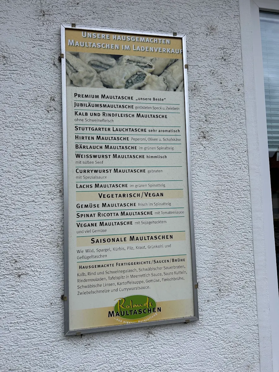 Speisekarte, Rolands Maultaschen