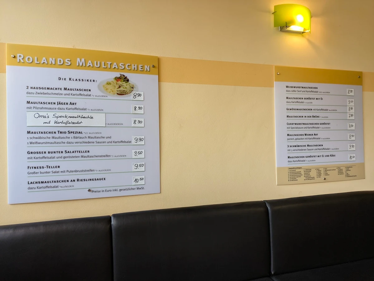 Speisekarte, Rolands Maultaschen