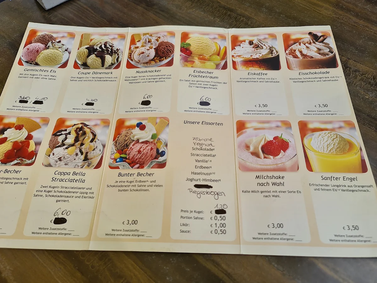 Speisekarte, Seecafe Haddorf
