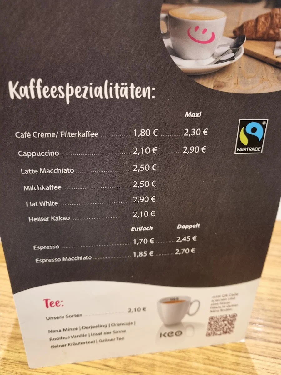 Speisekarte, Bäckerei Kraus GmbH