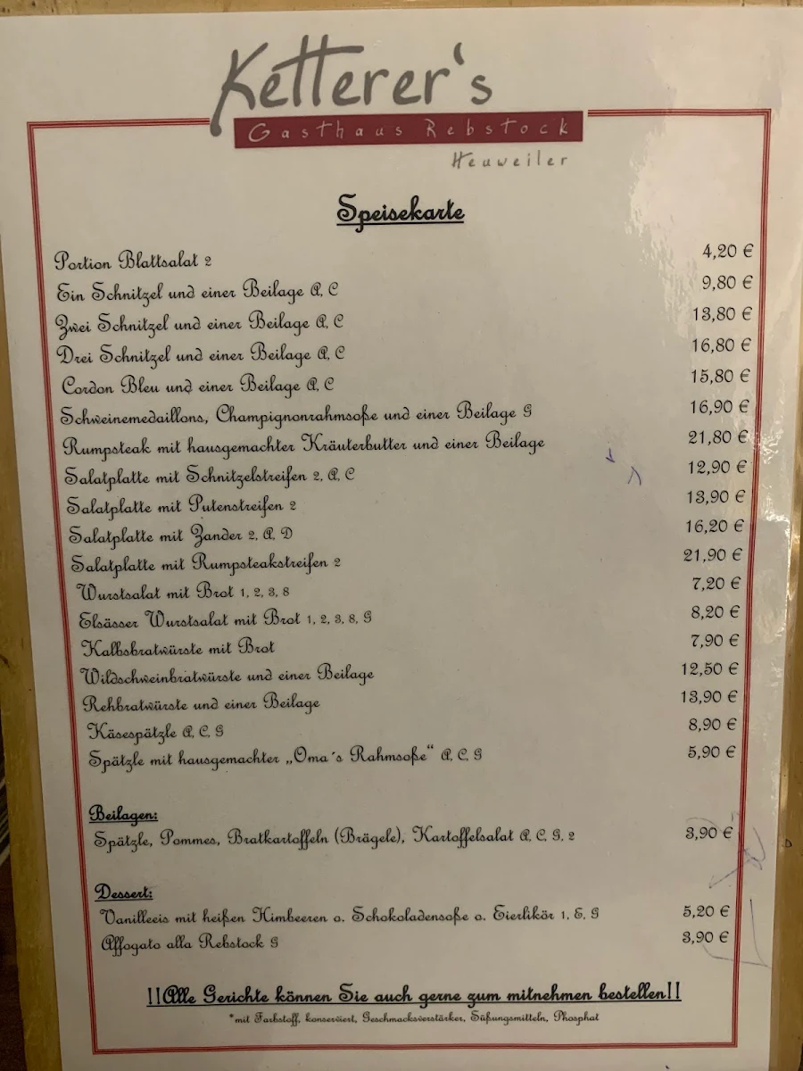 Speisekarte photo 3