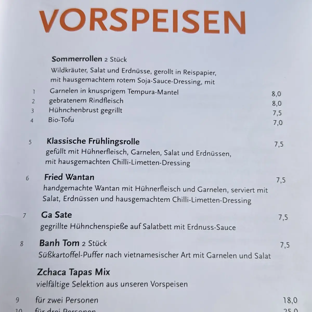 Speisekarte photo 2