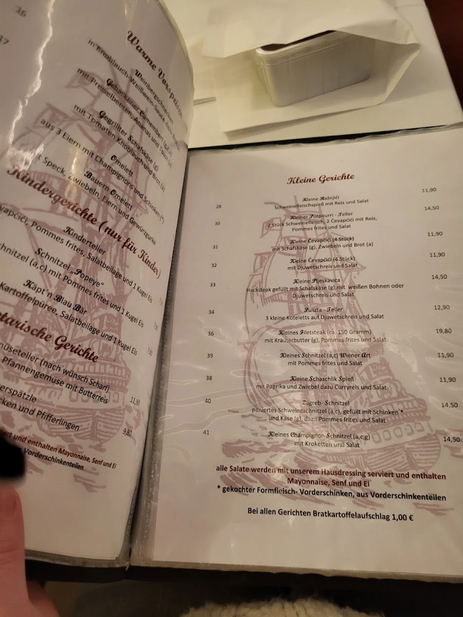 Speisekarte, Dalmacija