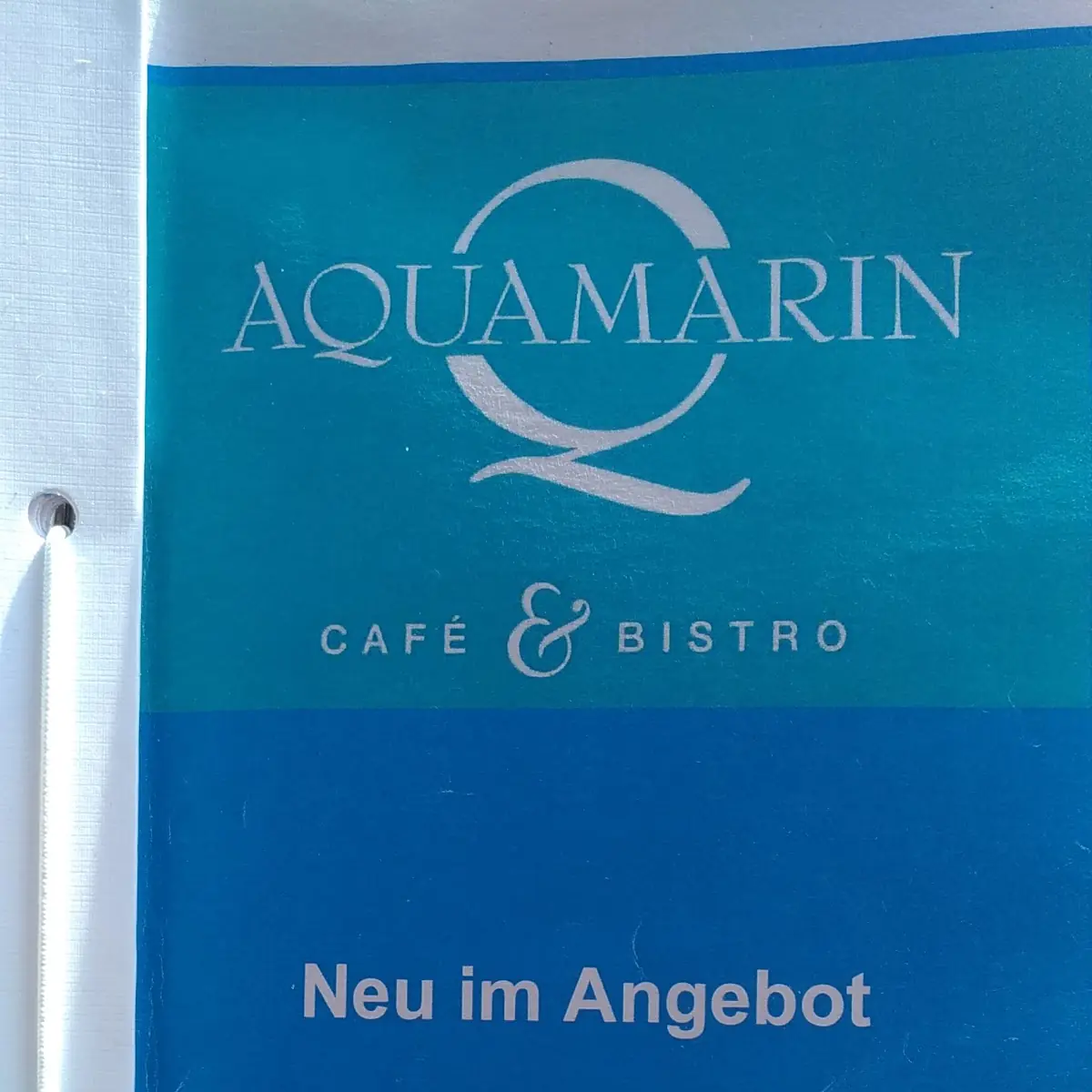 Speisekarte, AQUAMARIN Café & Bistro