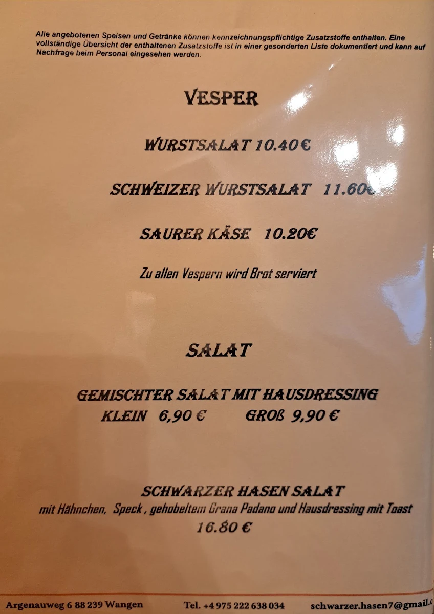 Speisekarte photo 1