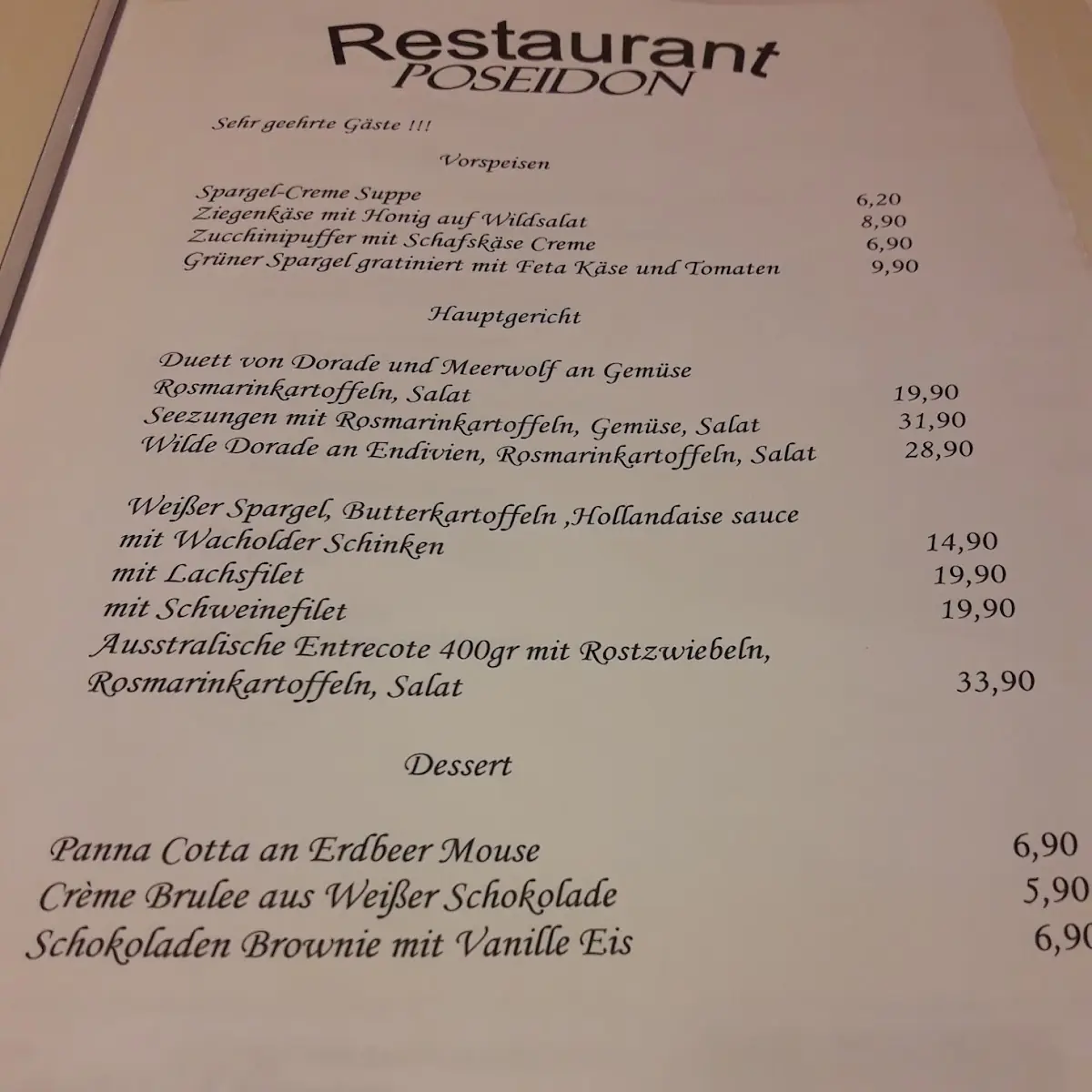 Speisekarte photo 2