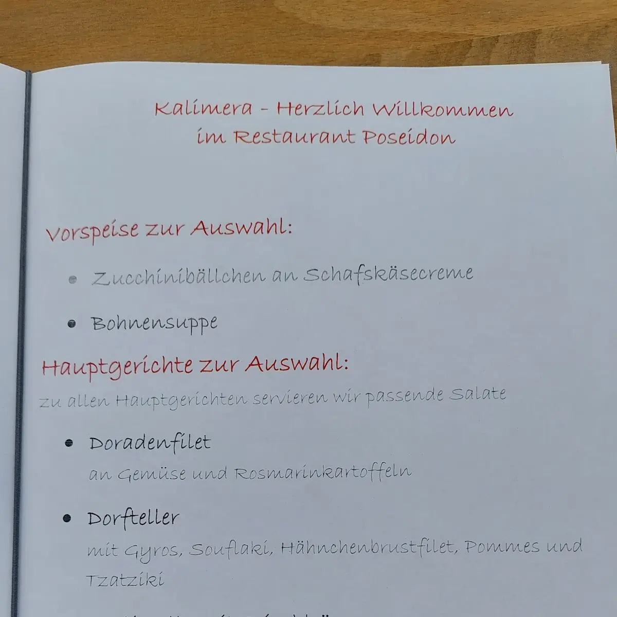 Speisekarte photo 3