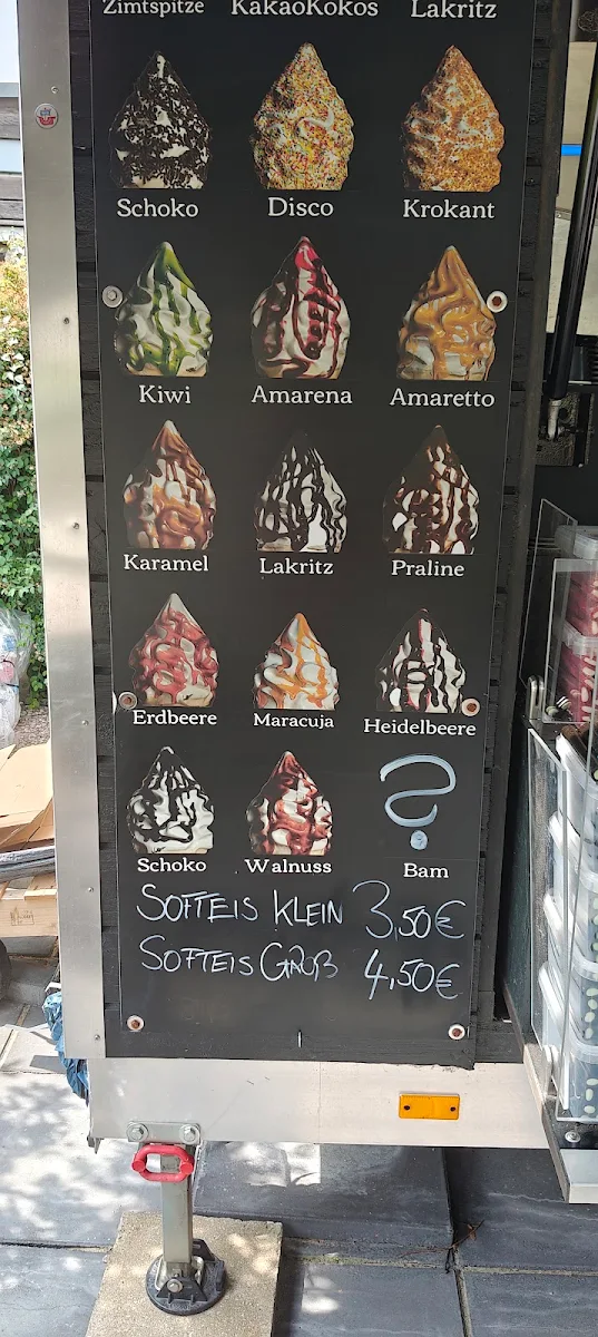 Speisekarte, Original Dänisches Softeis - "Die Schwarze Waffel"