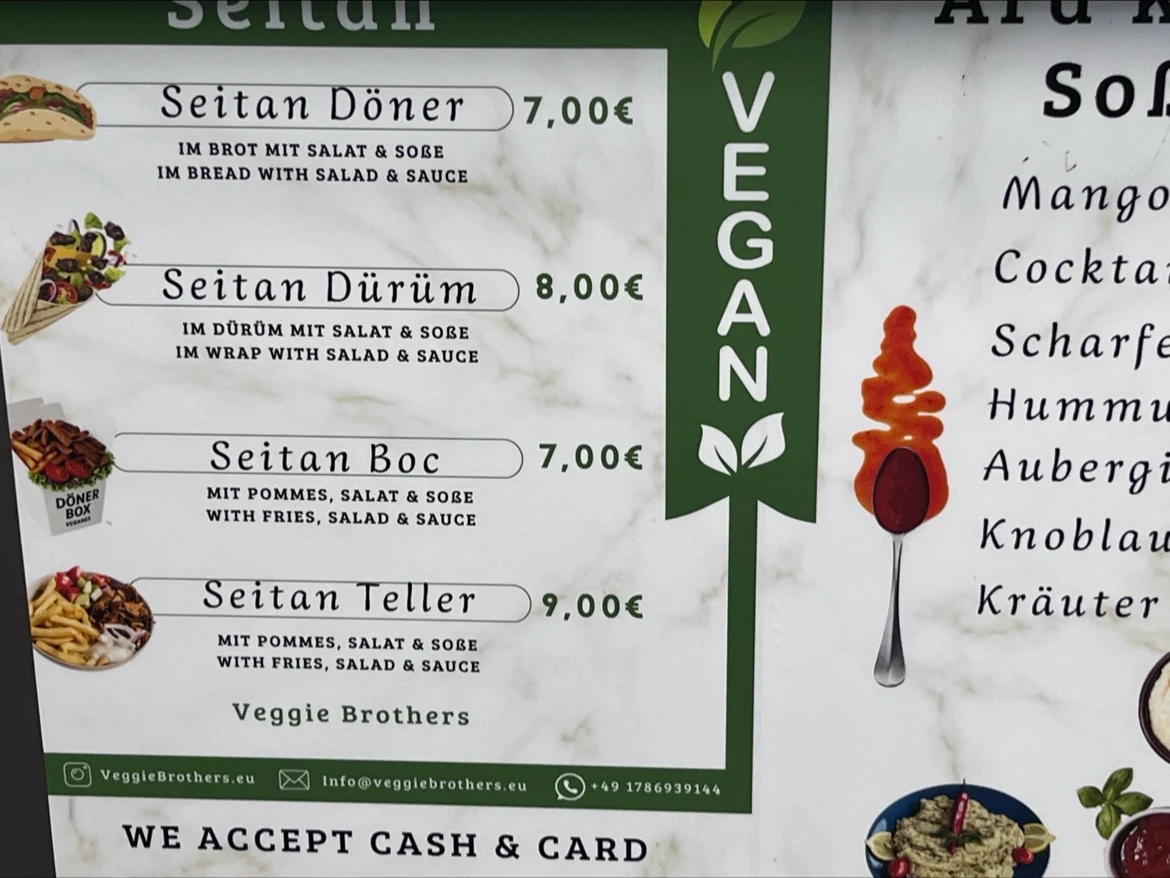 Speisekarte, ARA Kebab Haus