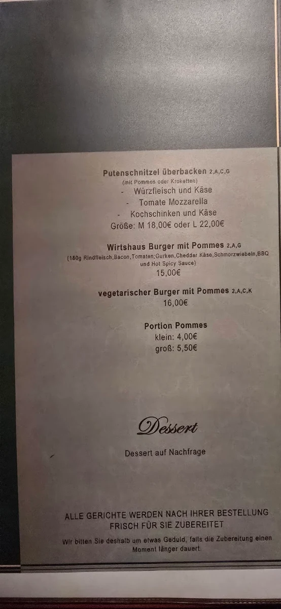 Speisekarte photo 2