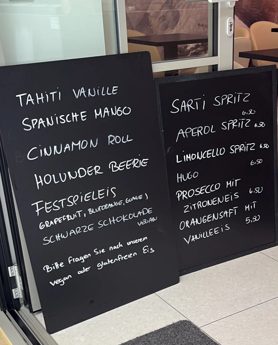 Speisekarte, Gelateria Caffé Corso