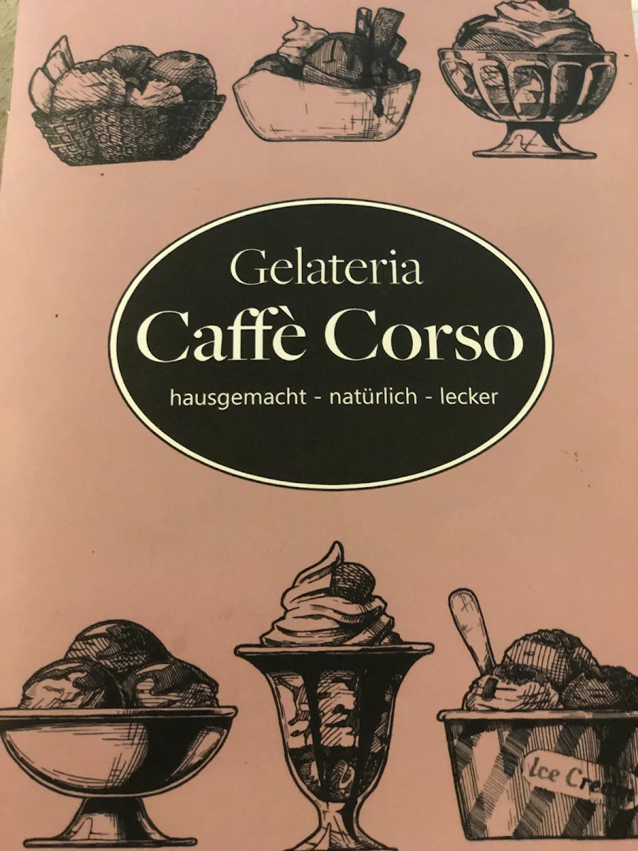 Speisekarte, Gelateria Caffé Corso