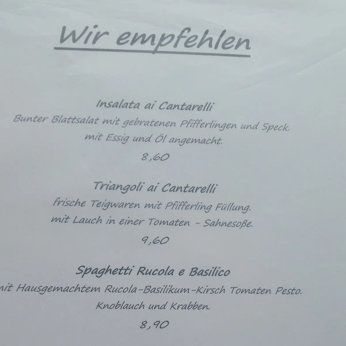 Speisekarte photo 2