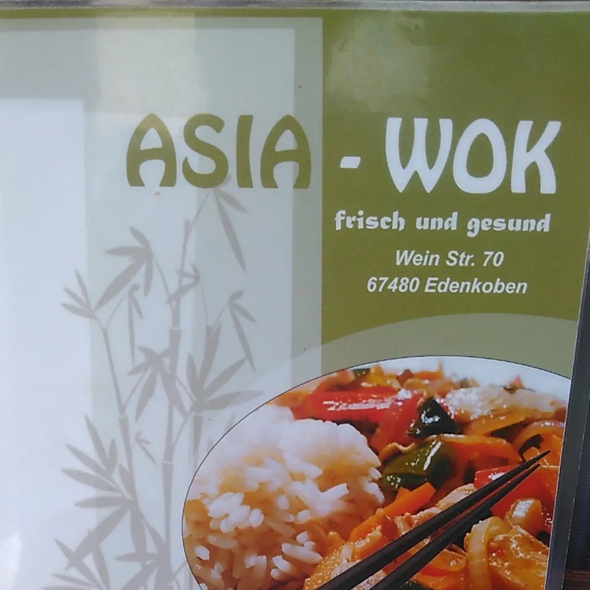 Speisekarte, Asia-Imbiss (Asia Wok)