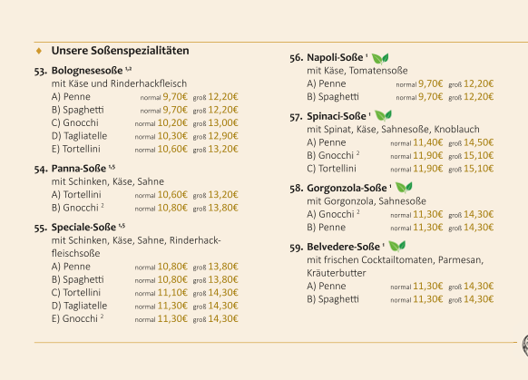 Speisekarte photo 1