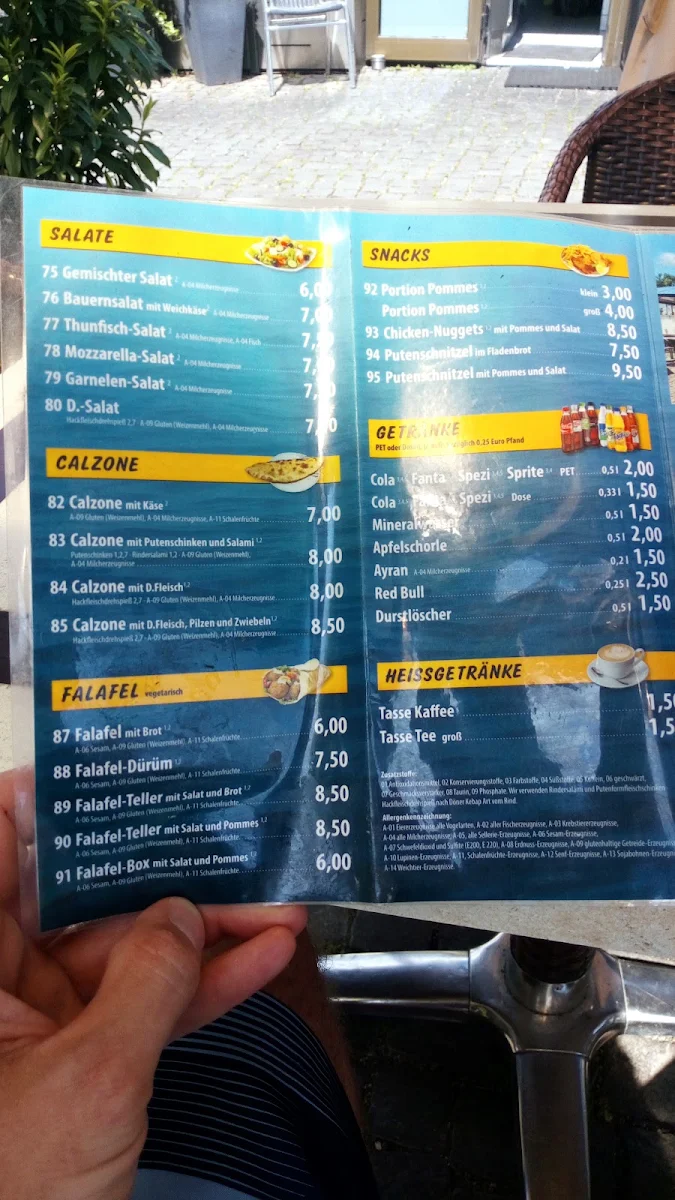 Speisekarte, Donau Kebap Inh. Tariq Hanjra