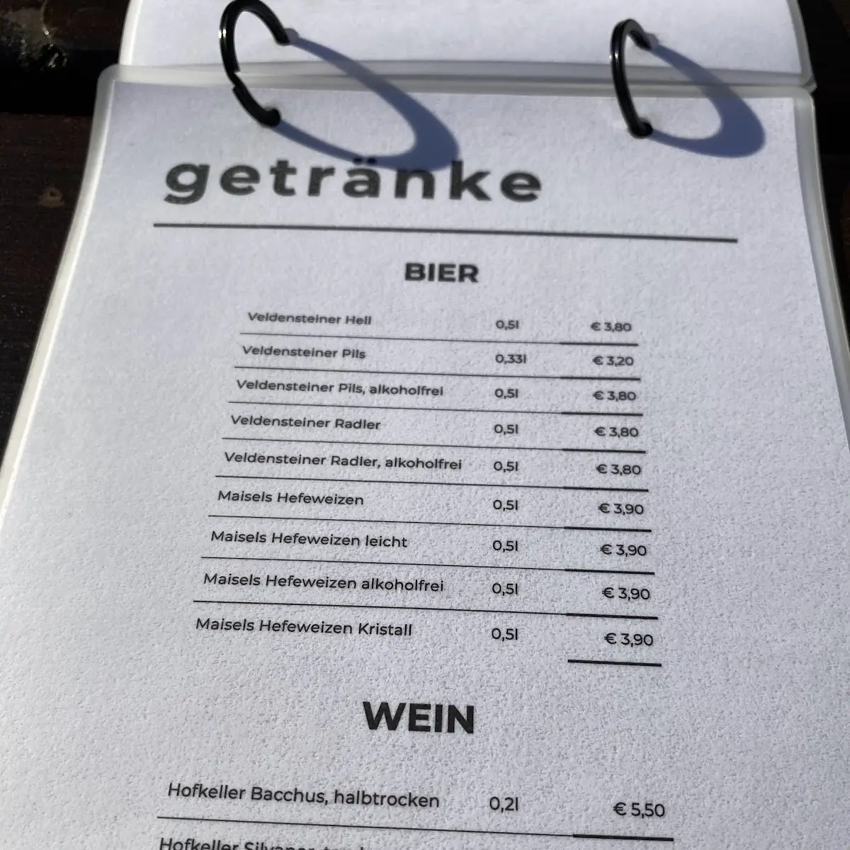 Speisekarte photo 1