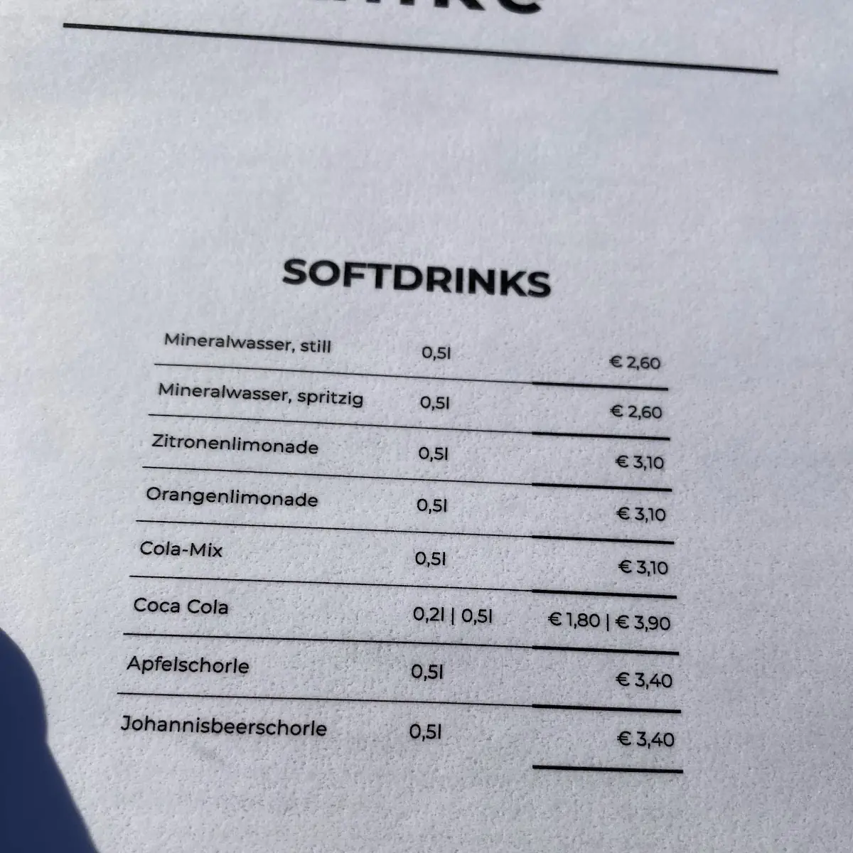 Speisekarte photo 4