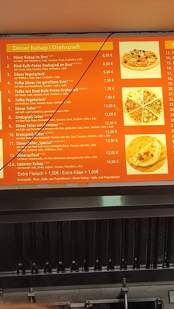 Speisekarte, Döner Welt