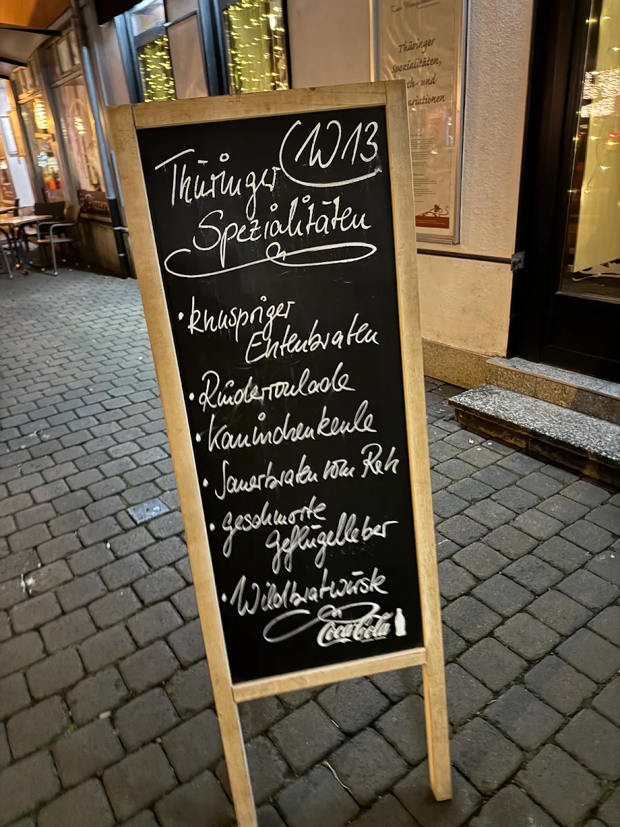 Speisekarte, Zum Wenigemarkt 13