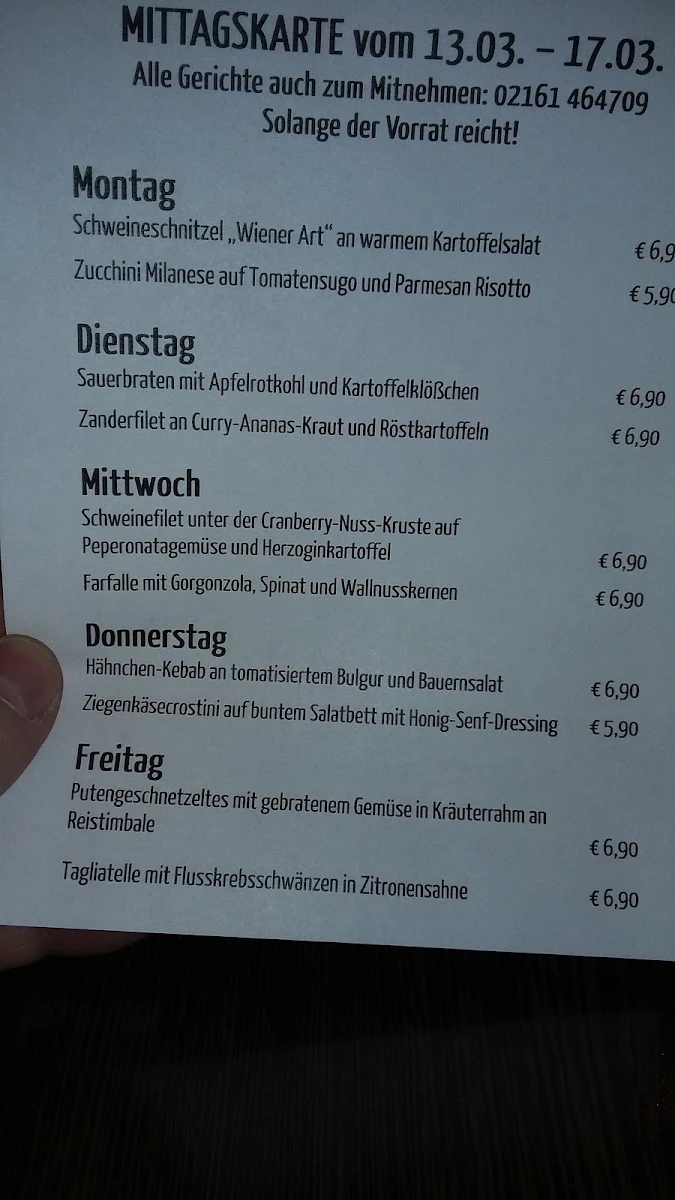 Speisekarte, MOKKA - Restaurant & Catering