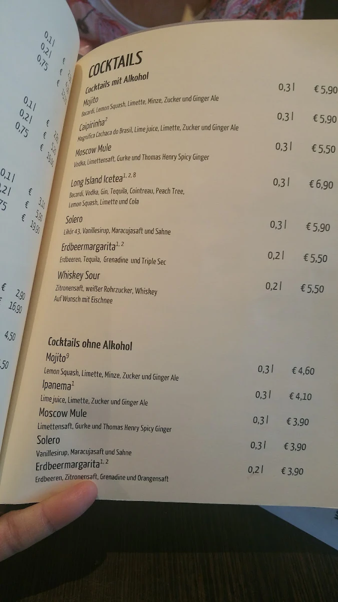 Speisekarte, MOKKA - Restaurant & Catering