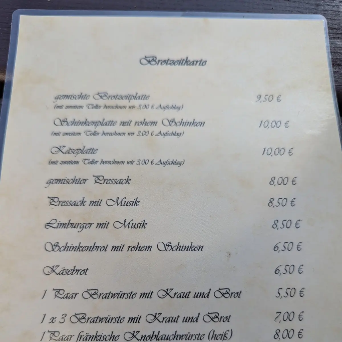 Speisekarte photo 2