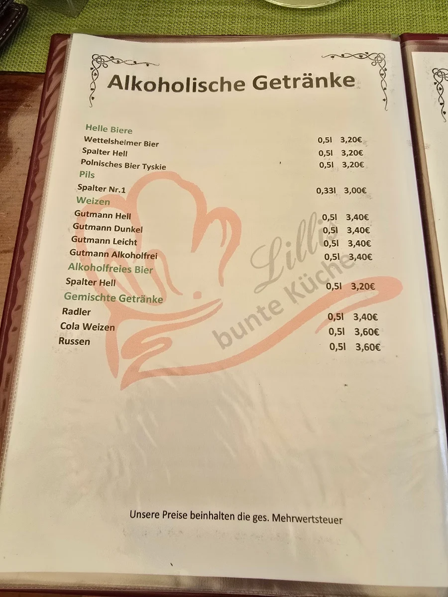 Speisekarte photo 2
