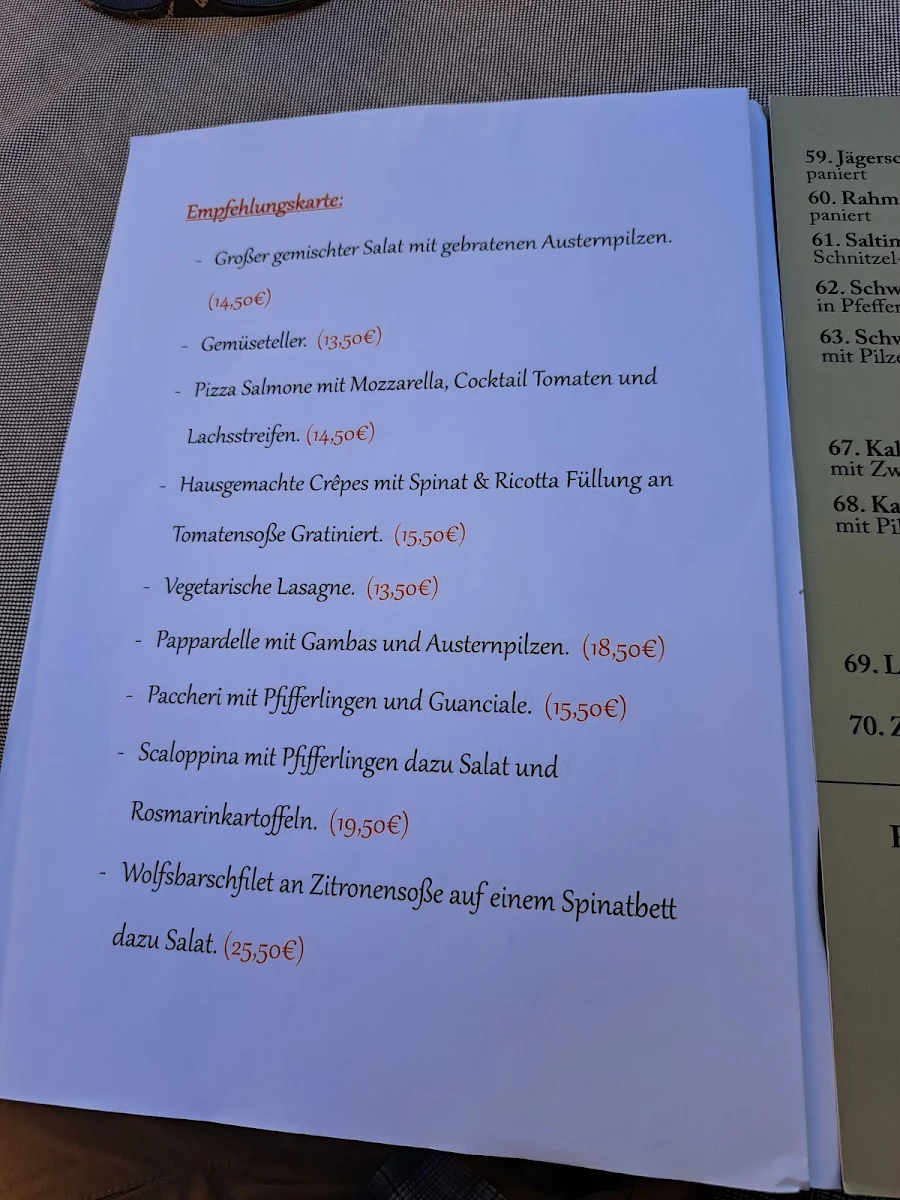 Speisekarte photo 1