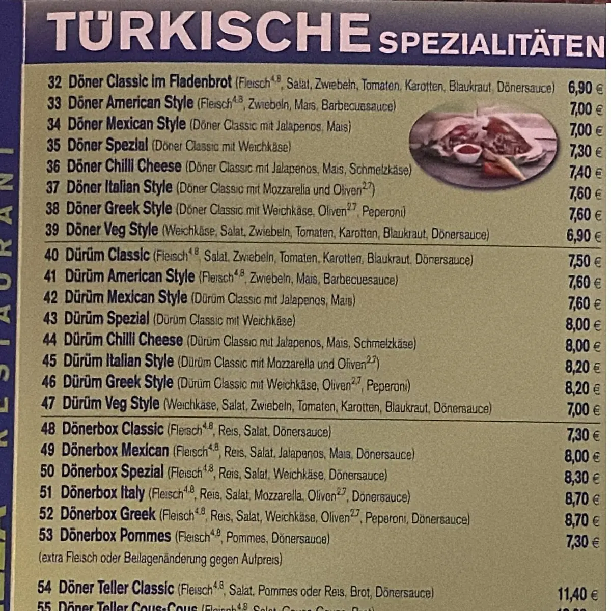 Speisekarte photo 2