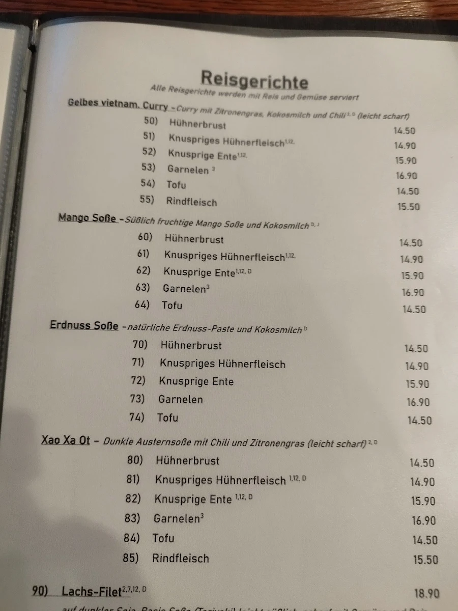 Speisekarte, Do Le's Kitchen