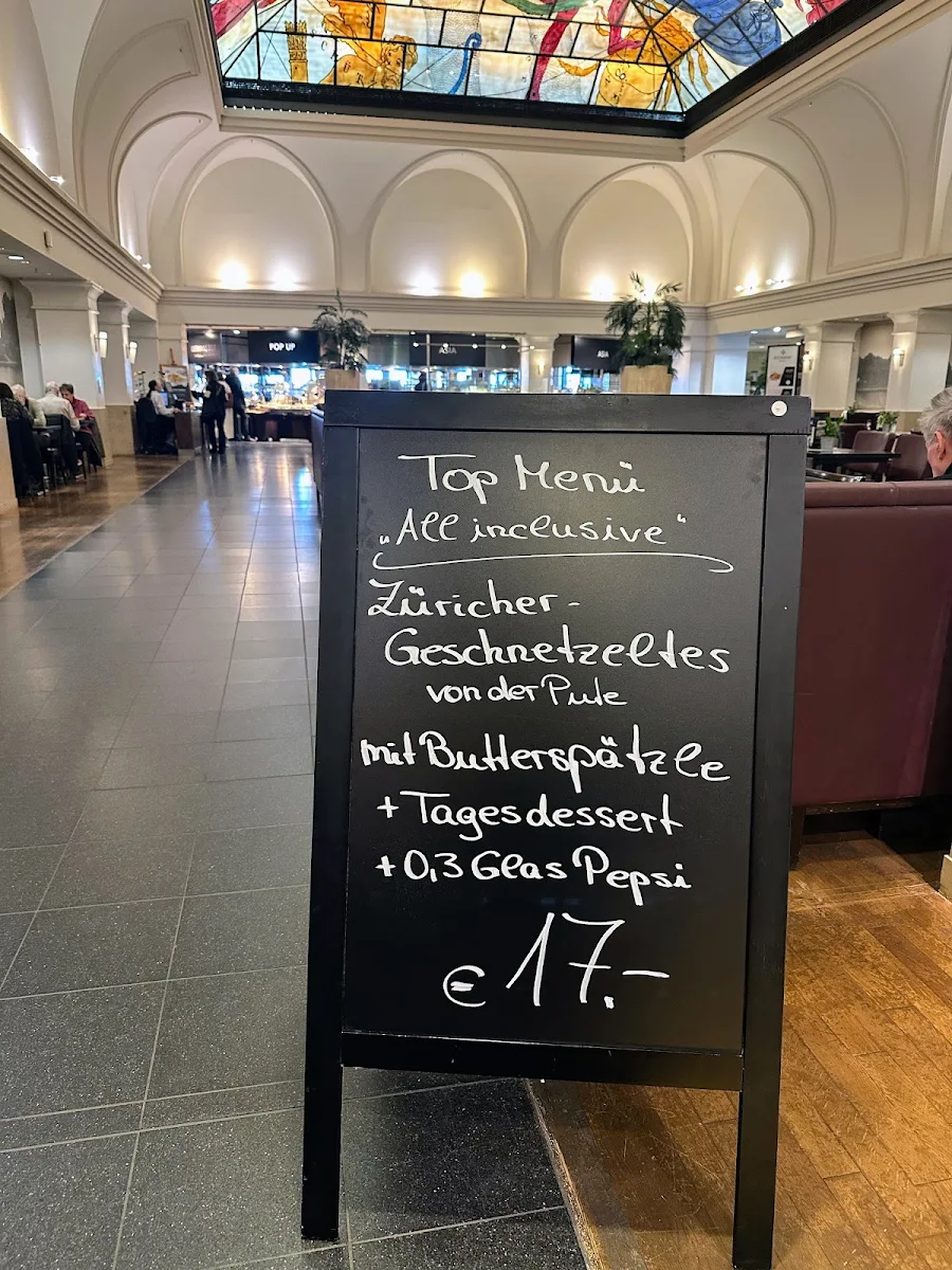 Speisekarte, Restaurant im Alsterhaus