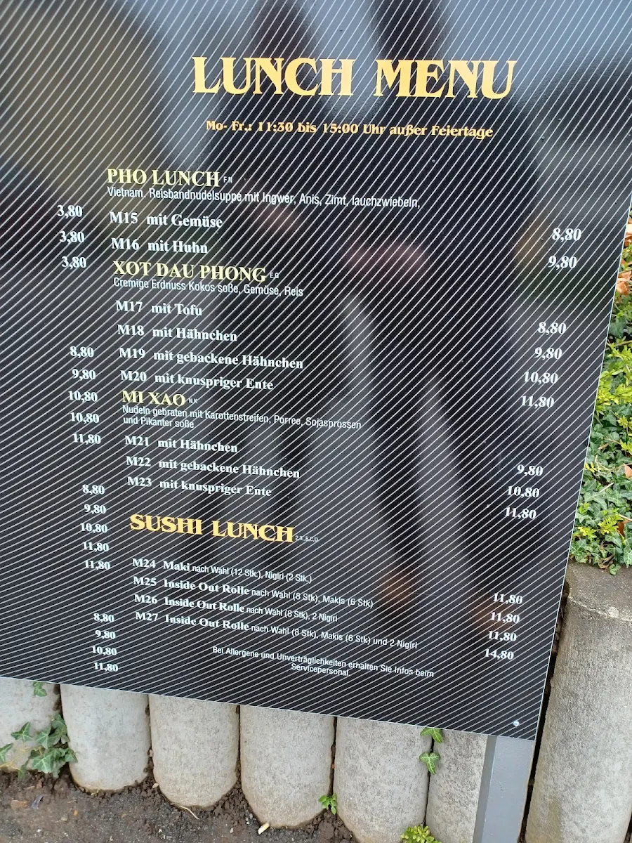 Speisekarte, Vina Haus Vietnamesisches Restaurant & Sushi